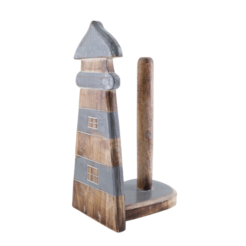 Keukenrolhouder Tibby vuurtoren natural/grijs