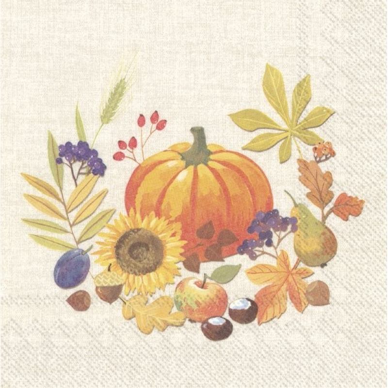 Servetten "Kleine pompoen" 33x33 cm