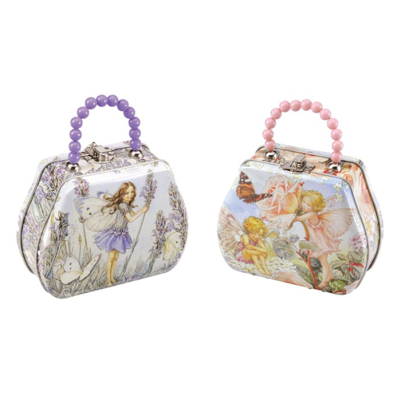 Blik Handtasje Flower Fairy Lavendel/Roze 2ass 13,5x6,5x15cm