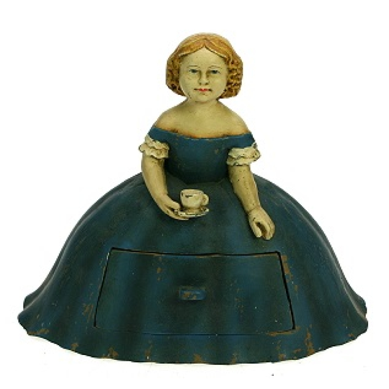 Meisje m/kopje Ladekastje 21x11x17,5 cm