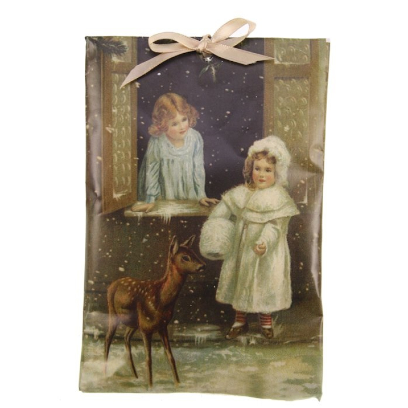 Geurzakje Meisjes met hert (kaneel) 17x11,5cm