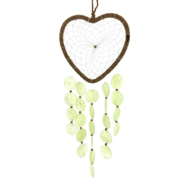 Mobiel Gaby hart capice lichtgroen 23 cm x 22 cm