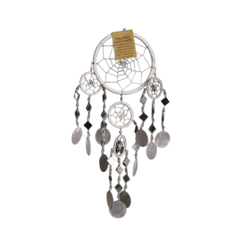 Dromenvanger spiegel-schelp 11 CM - Wit