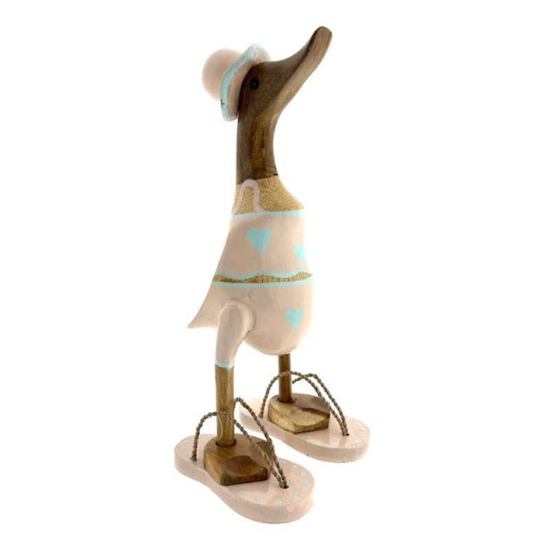 Houten eend Eva M roze hart