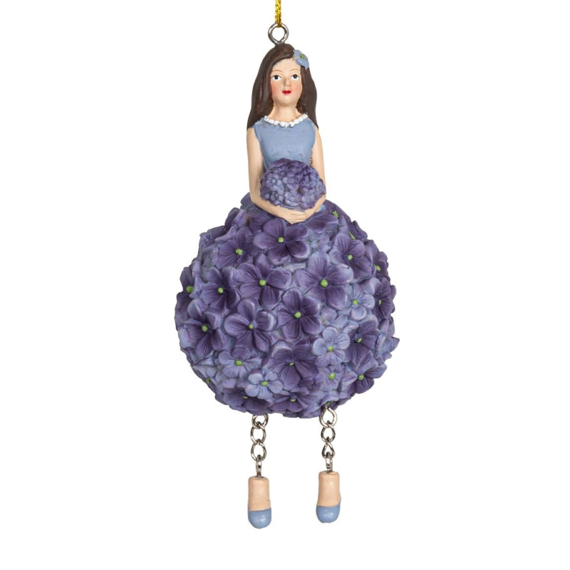 Bloemenmeisje hangend "Hortensia blauw"