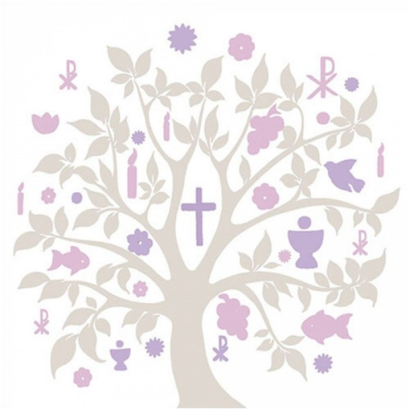 Servetten "Symbols taupe" 33x33 cm