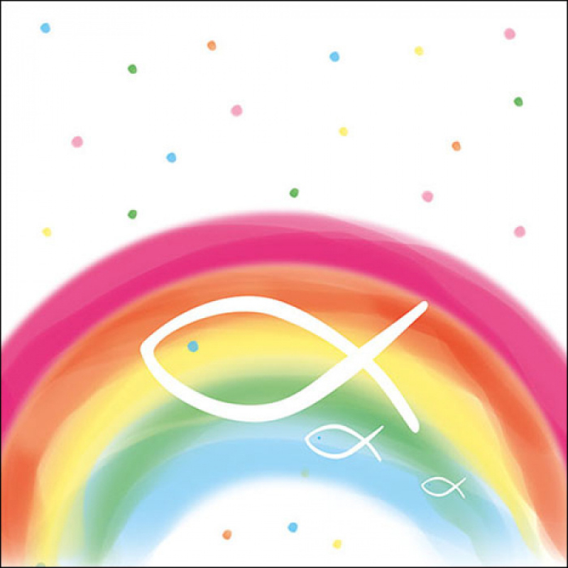 Servetten "Rainbow white" 33x33 cm