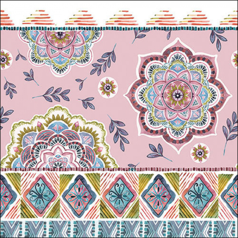 Servetten "Boho rose" 33x33 cm