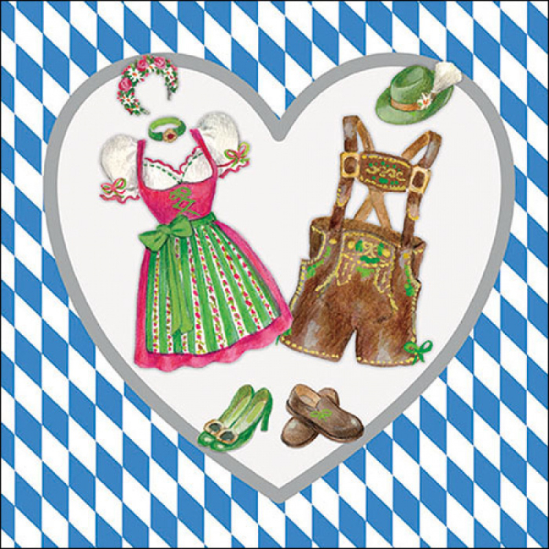 Servetten "Bavarian clothes" 33x33 cm