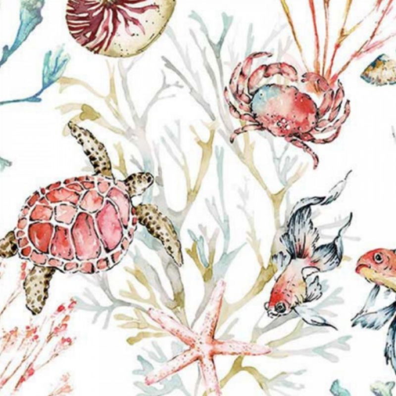 Servetten "Sea animals" 33x33 cm