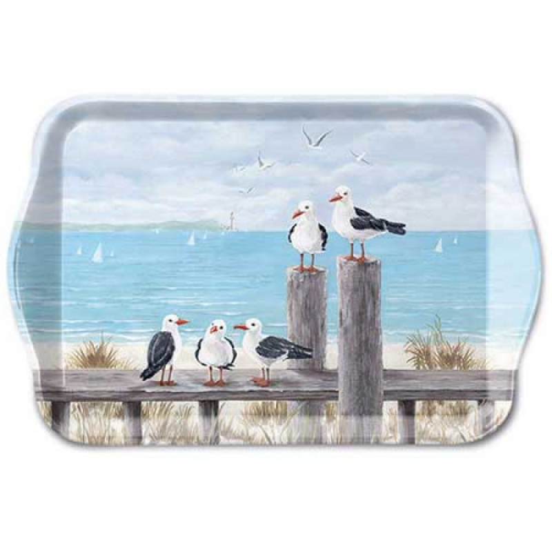 Dienblaadje "Seagulls on the dock"