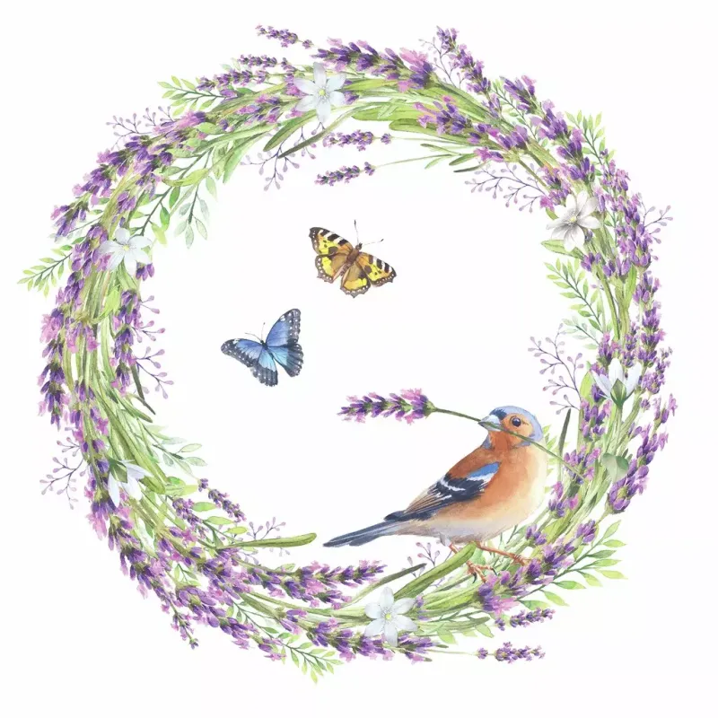 Servetten "Chaffinch white" 33x33 cm