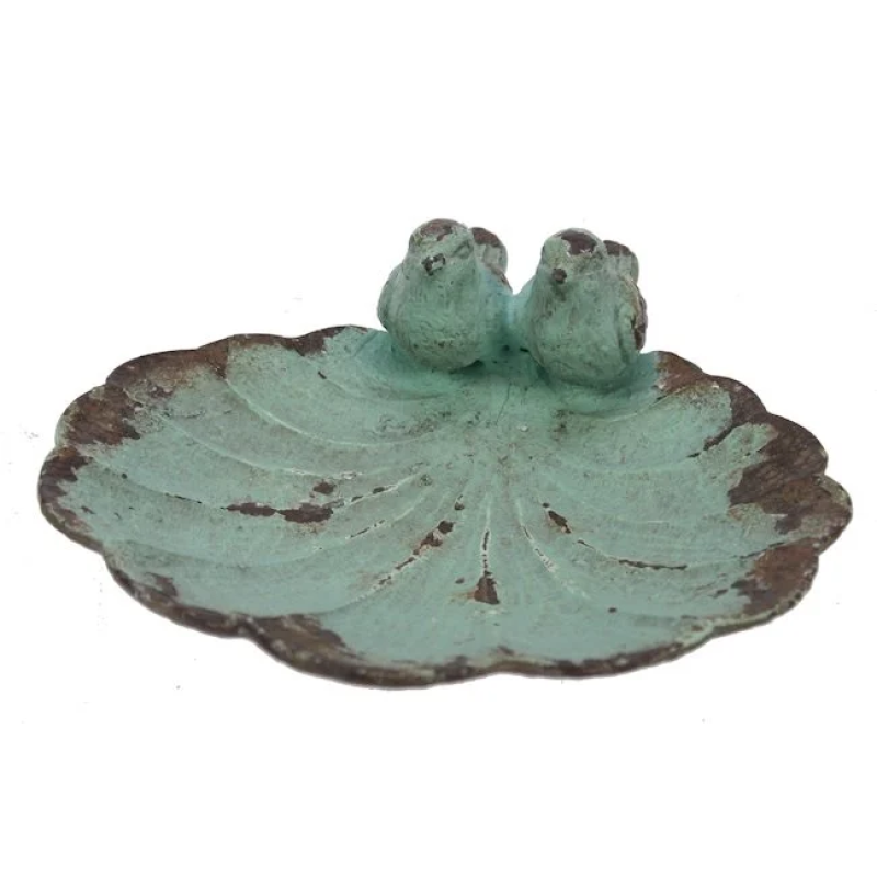 Schaaltje vogeltjes turq. 11x11x4cm