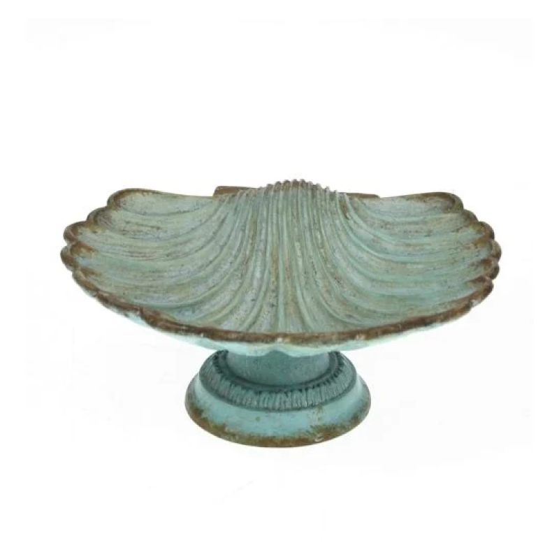 Schaaltje schelp turquoise 10,5x9,8x4cm