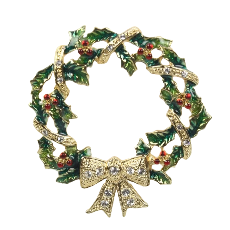 Broche Kerstkrans 4,5x1x5cm