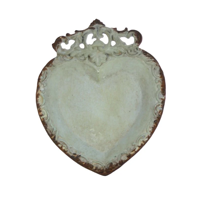 Hart sierschaaltje groen 10,5x1,5x13cm