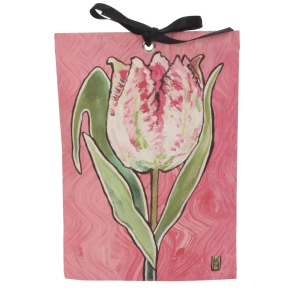 Geurzakje "English Rose" Roze papagaaie tulp 17x11,5cm