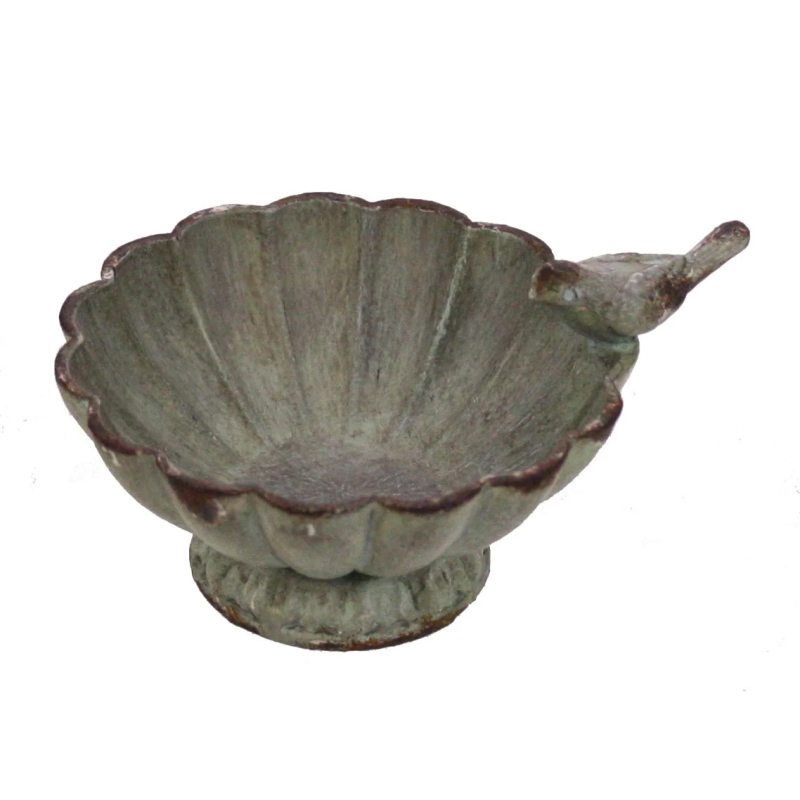 Schaaltje vogel turkoois 10x8,2x5,3cm