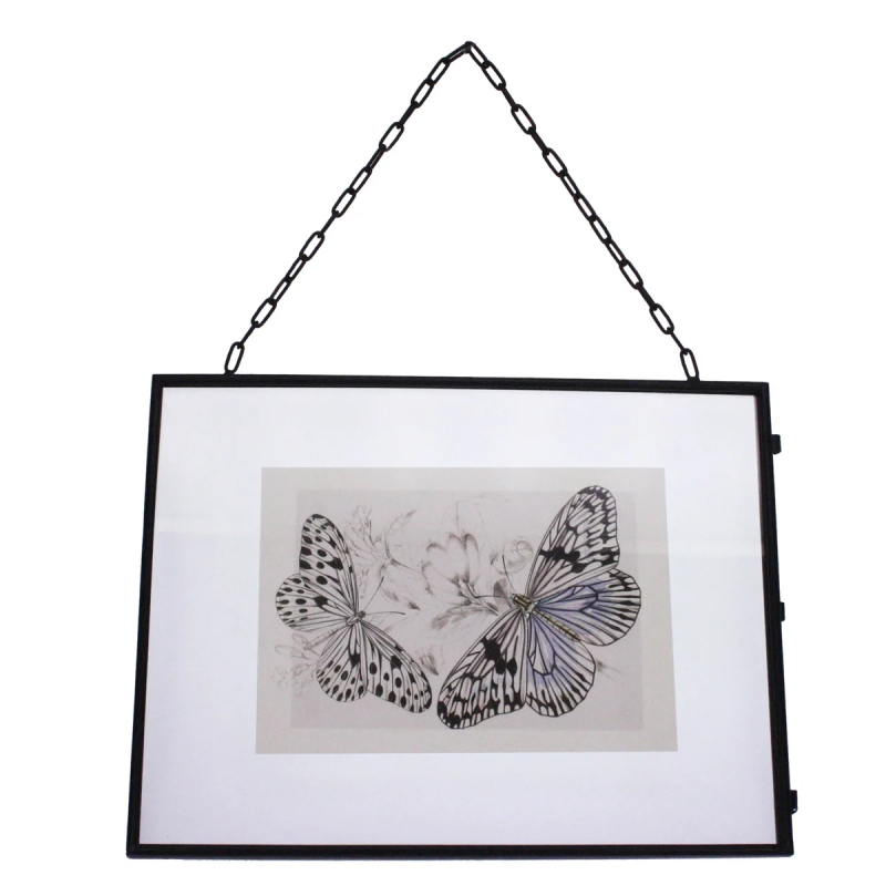 Fotolijst met ketting metaal zwart