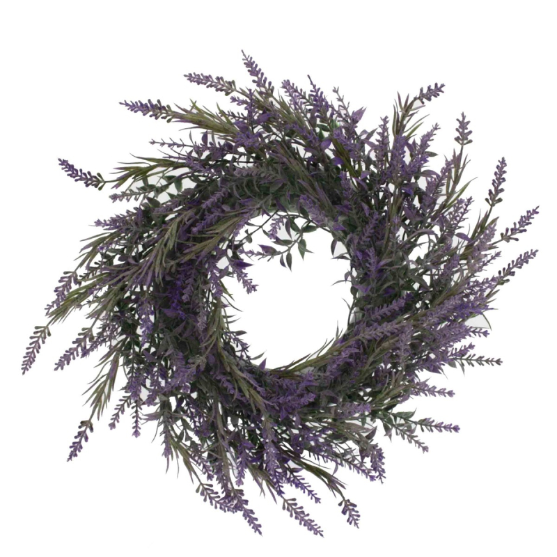 Krans Lavendel met blaadjes 6xØ32cm