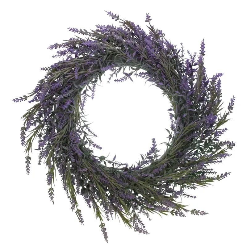 Krans Lavendel met blaadjes 6xØ40cm