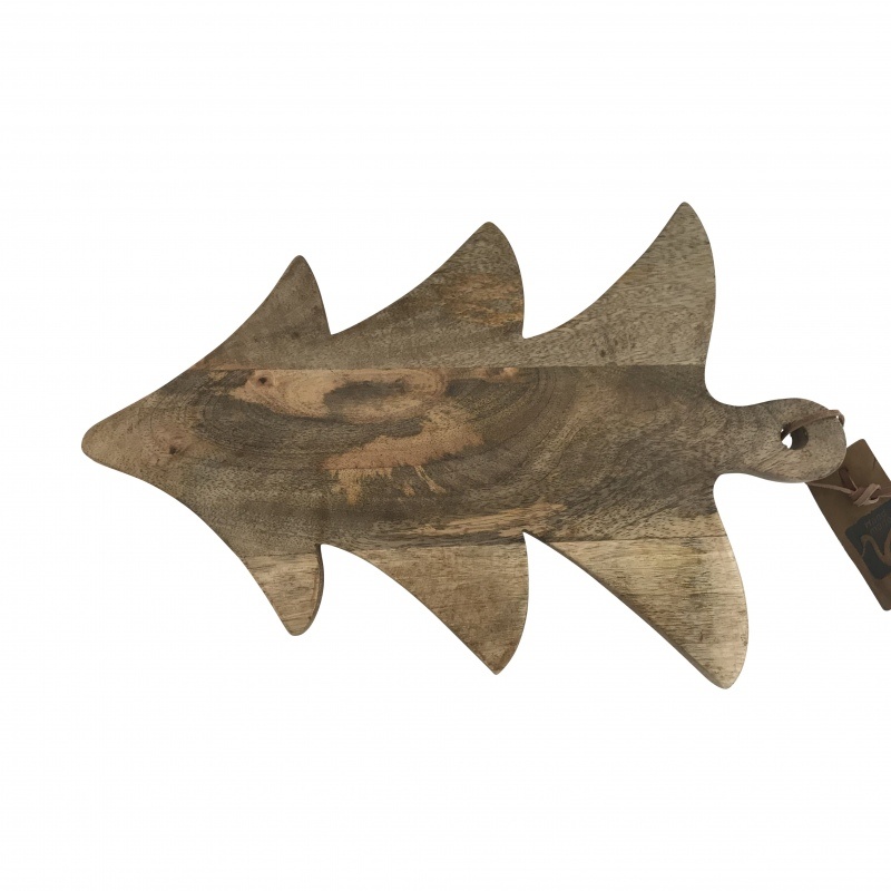 Borrelplank Mangohout Kerstboom 37x25 cm