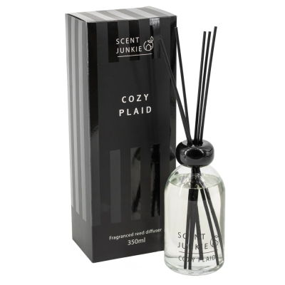 Geurdiffuser met stokjes 350ml "Cozy Plaid"