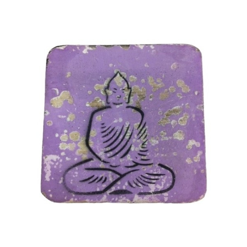Teken Boedha zittend 20x20 cm