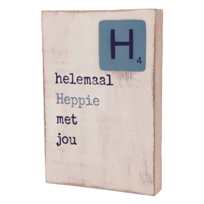 Tekstblok H "Heppie"