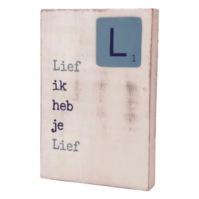 Tekstblok L "Lief"