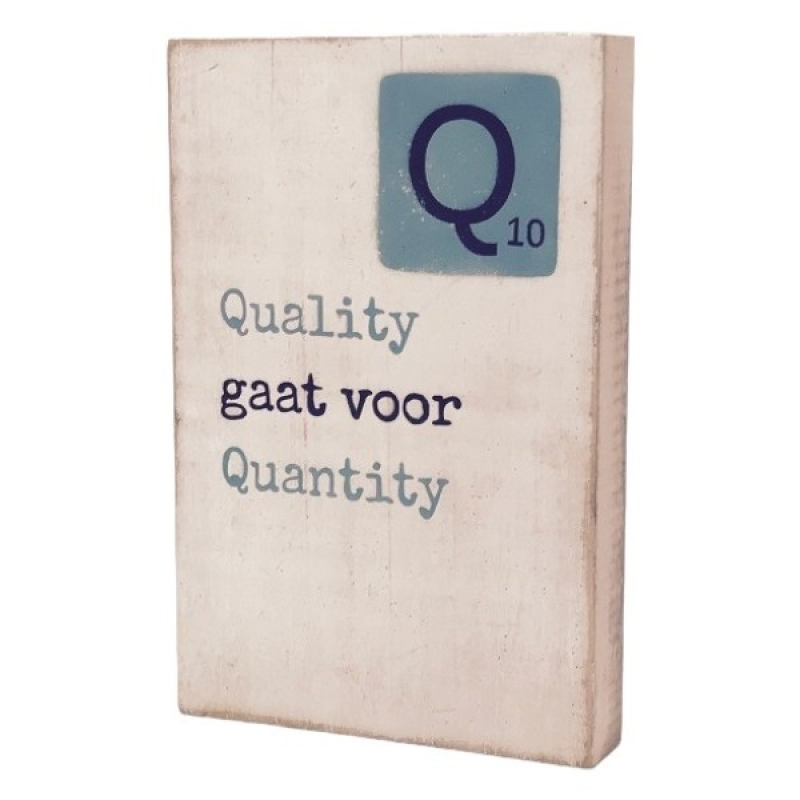 Tekstblok Q "Quality"