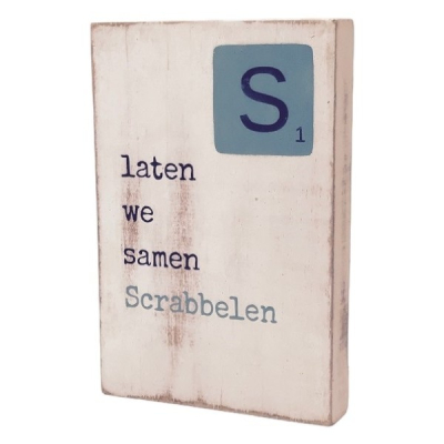 Tekstblok S "Scrabbelen"