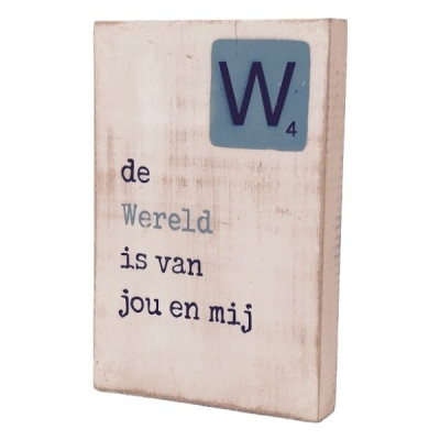 Tekstblok W "Wereld"