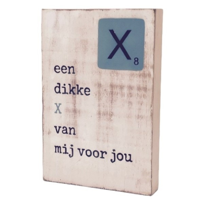 Tekstblok X "Dikke x"