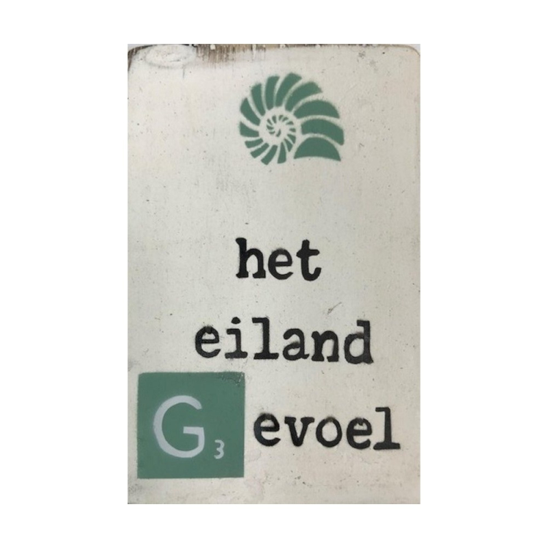 Tekstblok G "Eilandgevoel Blue"