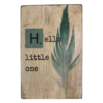 Tekstblok Geboorte "Hello Jongen"