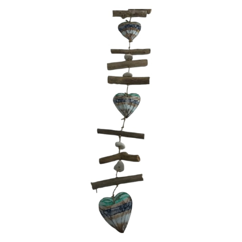 Guirlande Hart driftwood (drijfhout) multicolor 80 cm