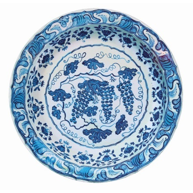 Bord metaal Blauwe druiven Ø26cm