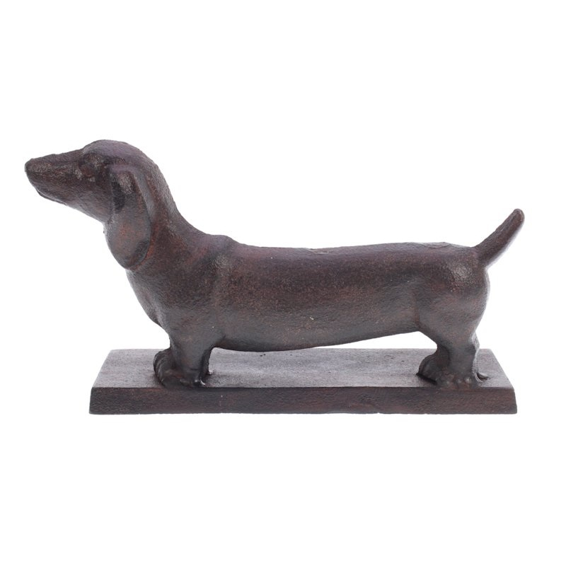 Teckel deurstop metaal 21x6,5x11,5cm