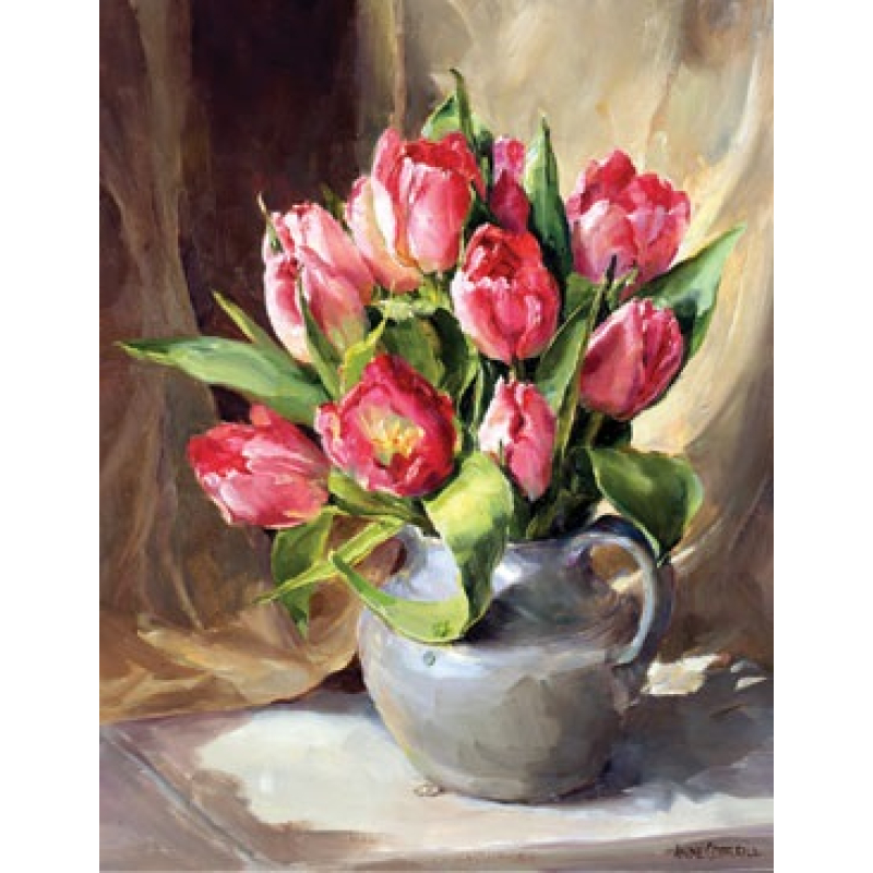 Dubbele kaart met env. Tulpen 20x15cm