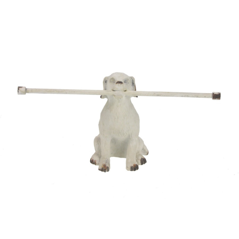 Sieradenhouder Hond wit, 16x5,8x9cm