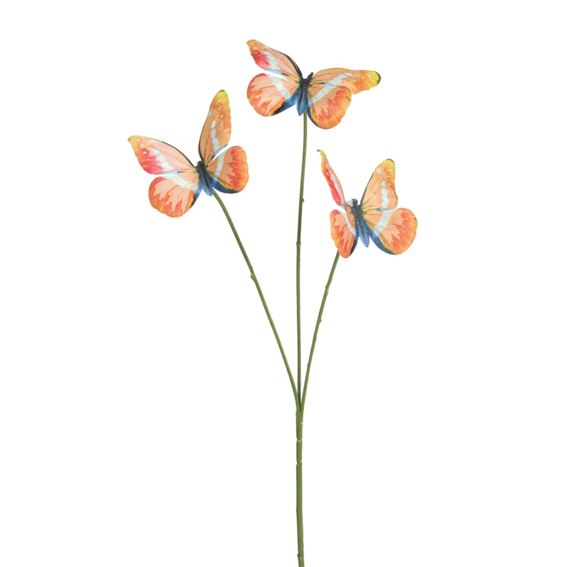 Sierlijke oranje vlinders op steel Ø58x3cm