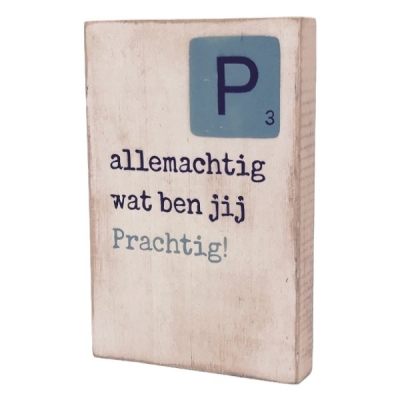 Tekstblok P "Prachtig"