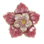 Deurknop Bloem roze Ø4x6cm