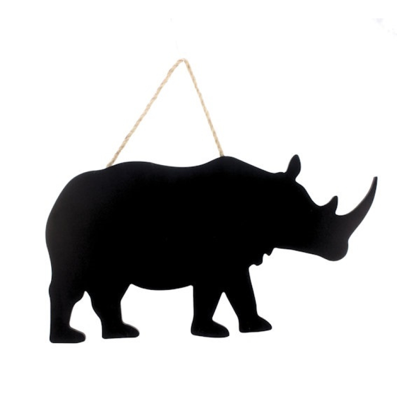 Krijtbord Neushoorn 50x1x26cm
