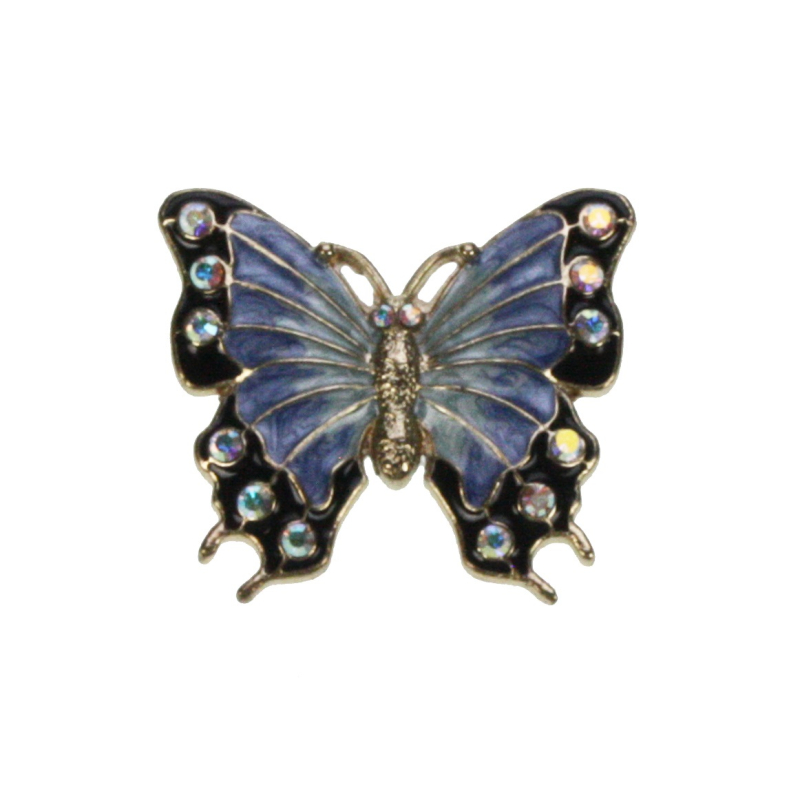 Broche Vlinder blauw 4x1x3,5cm