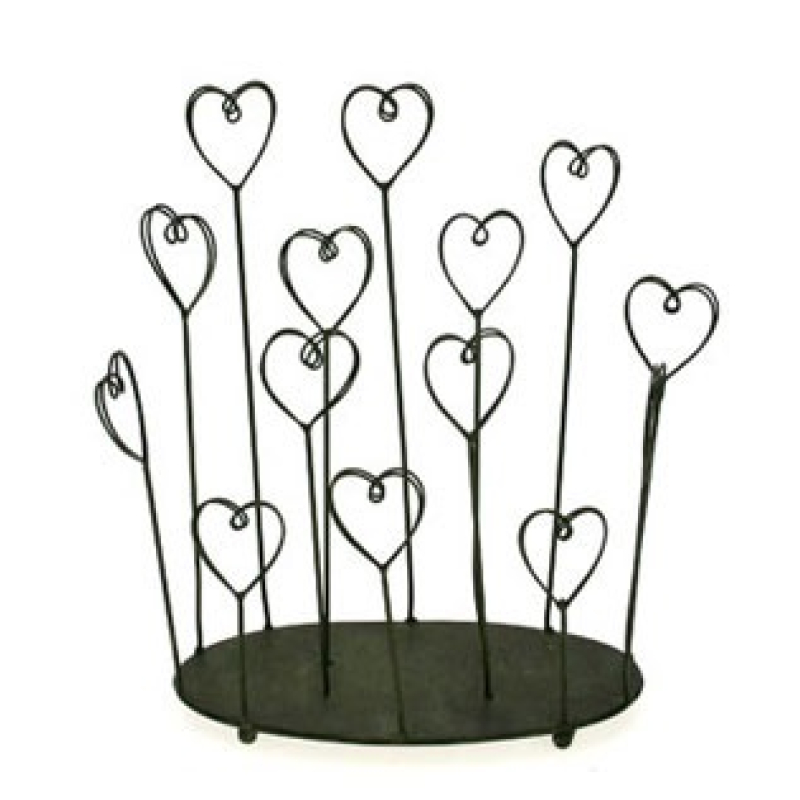 Foto-/kaarthouder hartjes met. 20x10x26cm