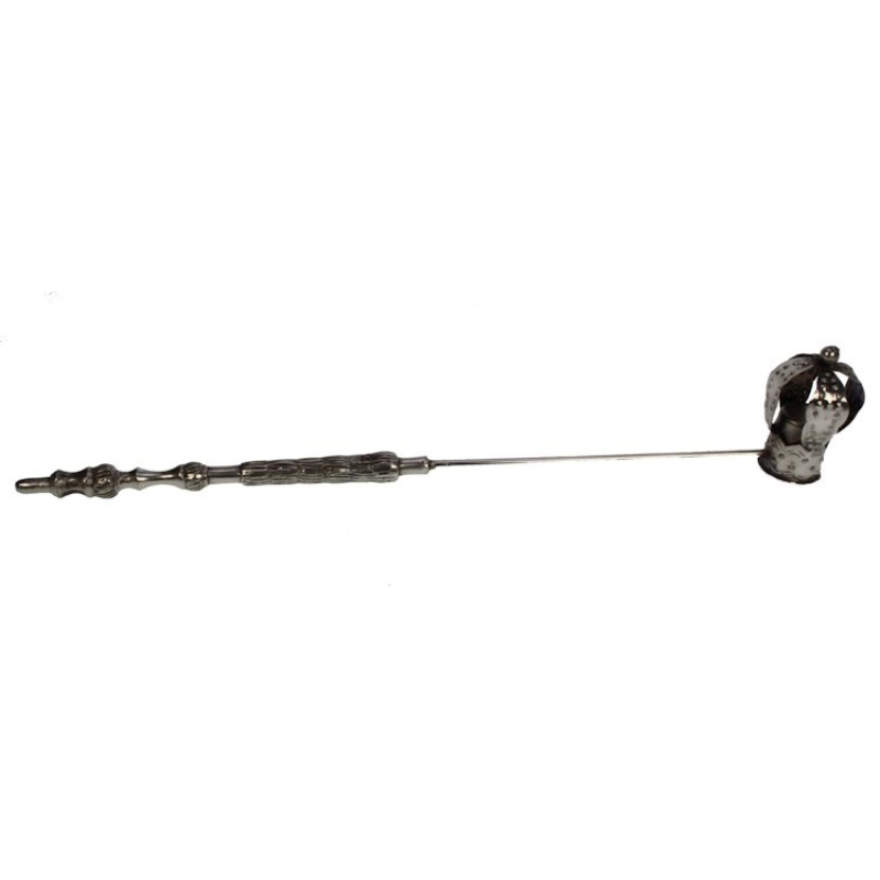 Kaarsendover verzilverd kroon 35x3x7cm