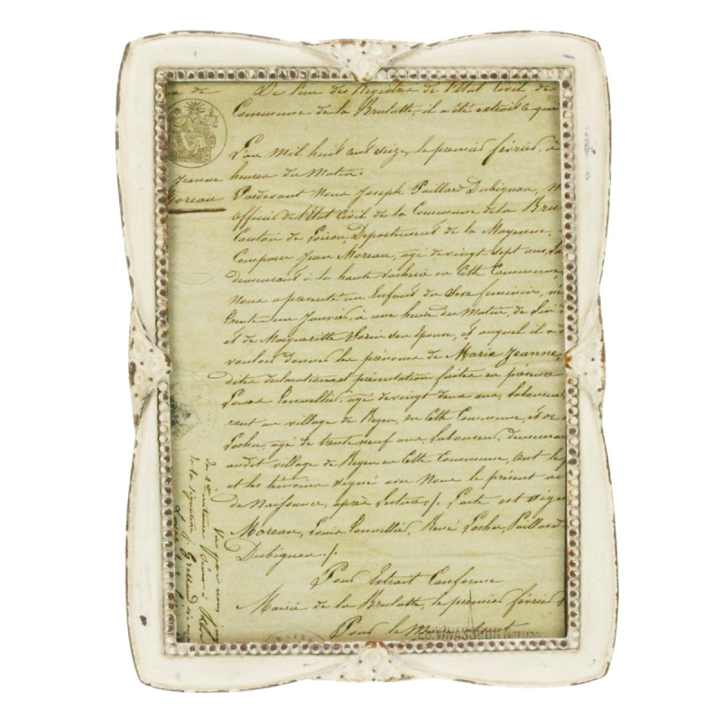 Fotolijstje antiek wit (12x17cm) 15x20cm