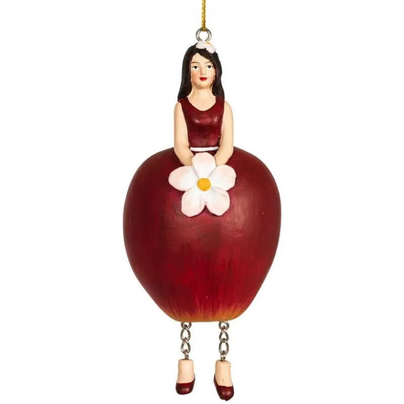 Bloemenmeisje hangend "Appel rood"